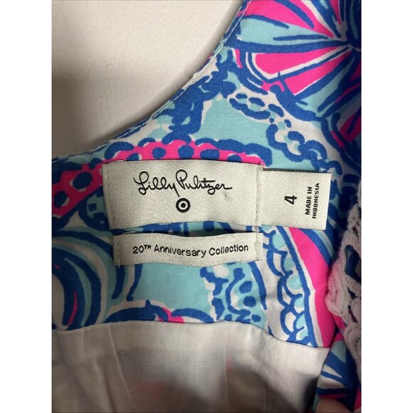 Lilly Pulitzer x Target Blue Shift Dress Women's Size 4 New FLAWED READ - Picture 8 of 12